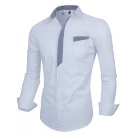 Stylish Slim Fit Casual Shirt with Contrast Panel