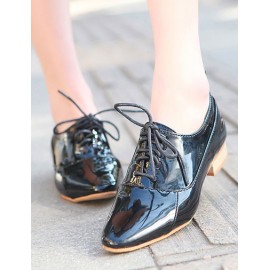 Casual Suqare Toe Lacy Trim Low Heel Shoes Size:35-39