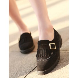 Casual Tassel Detail Buckle Embellished Shoes Size:35-39