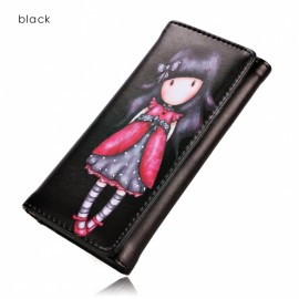 Stylish Ladies Korean Style Synthetic Leather Wallet Card Holder Cute Print Ractangle Purse 