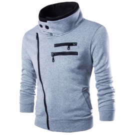 Trendy Zipper Detail Jacket with Fleece Lining