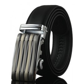 Special Stripe Design Alloy Buckle Leather Belt For Men