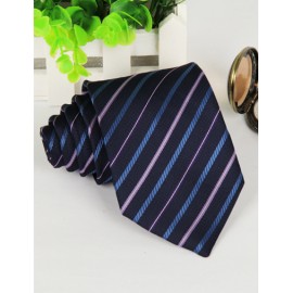 Urban Slanted Stripe Printed Neck Tie with Jacquard Pattern