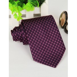 Modish Floral Printed Checked Pattern Neck Tie with Arrow Edge
