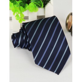 Concise Slanted Stripe Pattern Neck Tie in Pointy Edge