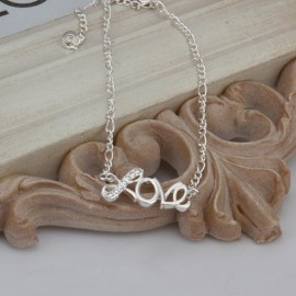 A001 Free Shipping New Design Large Stock Delicate Handmade Cheap Silver Plated Anklet Bulk Sale 
