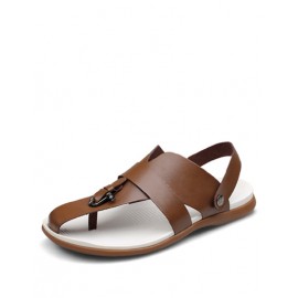 Summery Beach Flip Flop Utility Sandals with Sling Back