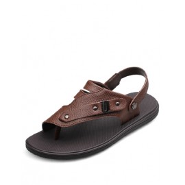 Trendy Sling Back Metallic Buckle Sandals with Flip Flop