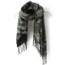 Camouflage Style 180CM All Matched Tassel Scarf