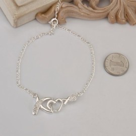 A002 Free Shipping New Design Large Stock Delicate Handmade Cheap Silver Plated Anklet Bulk Sale 