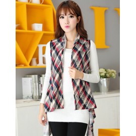 Classic Style 130CM Checkered Pattern Multi Way Long-Wearing Scarf