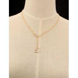 Laconic Number 8 Heart Pendant Necklace in Gold