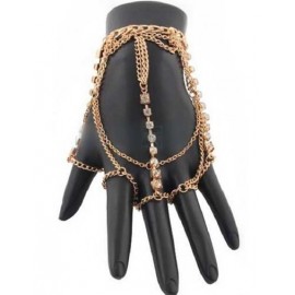 European Rivet Ornament Chain Tassel Ring Trim Bracelet in Gold