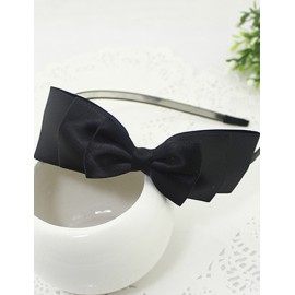 Girlish Ladyered Bowknot Trim Hair Band in Solid Color