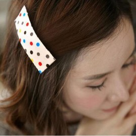1PCS Womens Fashion Cloth Hairpin Sweet Dots Design for Hair Fringe Random Color