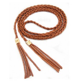 Prevalent Woven Slender Belt with Tassel Ornament For Women