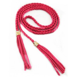 Prevalent Woven Slender Belt with Tassel Ornament For Women