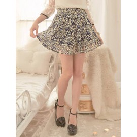 Dolce Flared Lace Skirt with Embroidered-Floral For Women Size:S-L