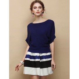 Stylish A-Line Skirt with Striped Pattern For Women Size:S-L