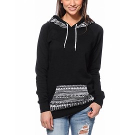 Women Long Sleeve Print Casual Hooded Sweatshirt Pullover Hoodie Outerwear Tops