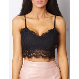 Comfy Lace Edge Spaghetti Tube Top in Pure Color