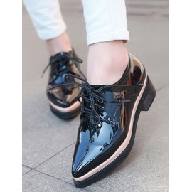 Trendy Pointed Toe Lacy Design Low Heel Boots Size:35-39
