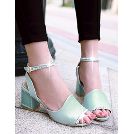 Fashionable Peep Toe Rhinestone Ankle Strap Sandals Size:34-39