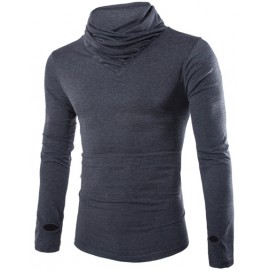 All Matched Slim Fit High Neck Long Sleeve T-Shirt