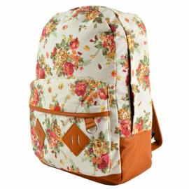 New Girls Canvas Flower Rucksack Backpack School College Travel Cabin Bag 