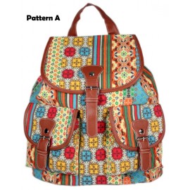 Women's Rucksack School Bag Satchel Canvas Backpack 