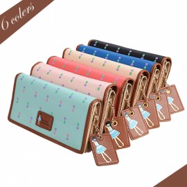 Fashion Lady Women Synthetic Leather Clutch Wallet Long Card Holder Case Purse Handbag 6 Colors