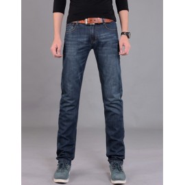 Casual Washed Stright Jeans in Slim Fit