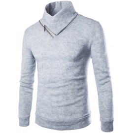 Trendy Long Sleeve Sweater with Roll Neck