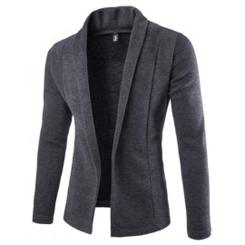 Slim Fit Knit Cardigan with Lapel