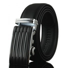 Chic Stripe Embellished Buckle Leather Belt For Men