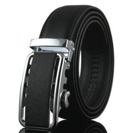 Simple Hollow Out Alloy Buckle Leather Belt For Men