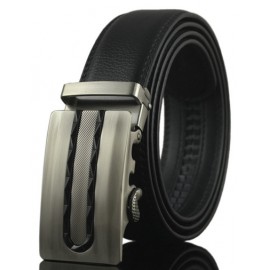 Retro Style Alloy Inlay Buckle Leather Belt For Men