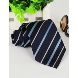 Business Color Panel Arrow Edge Neck Tie with Slanted Stripe