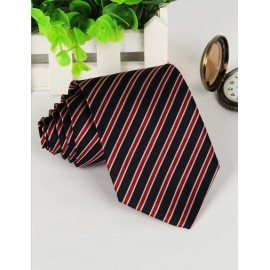 Business Slanted Diagonal Stripe Printed Neck Tie in Color Panel