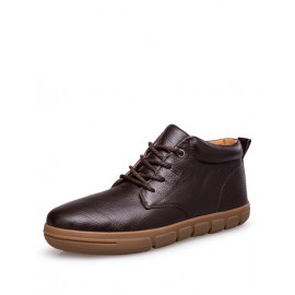 Comfy Lace-Up Martin Boots in Solid Color