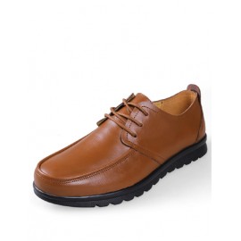 All-Season Polished Lace-Up Dress Shoes with Seaming Trim