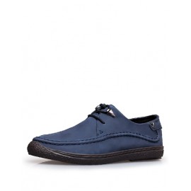 Sporty Seaming Trim Lace-Up Shoes in Two Tone