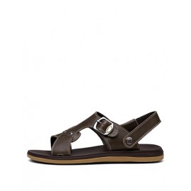 Casual Sling Back Solid Color Sandals with Buckle Trim