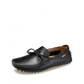 Modern Lace-Up Bowknot Loafers with Square Toe