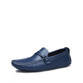 Leisure Square Toe Loafers with Stitching Trim