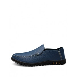  Faddish Stitching Trim Loafers with Pointy Toe