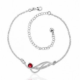 A035-AFree Shipping New Design Large Stock Delicate Handmade Cheap Silver Plated Anklet Bulk Sale 