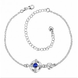 A035-AFree Shipping New Design Large Stock Delicate Handmade Cheap Silver Plated Anklet Bulk Sale 