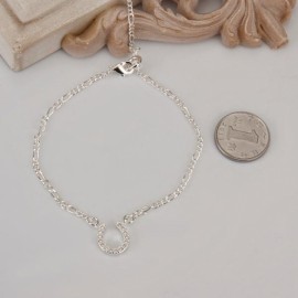A023 Free Shipping New Design Large Stock Delicate Handmade Cheap Silver Plated Anklet Bulk Sale  