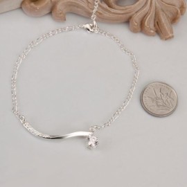 A012 Free Shipping New Design Large Stock Delicate Handmade Cheap Silver Plated Anklet Bulk Sale
